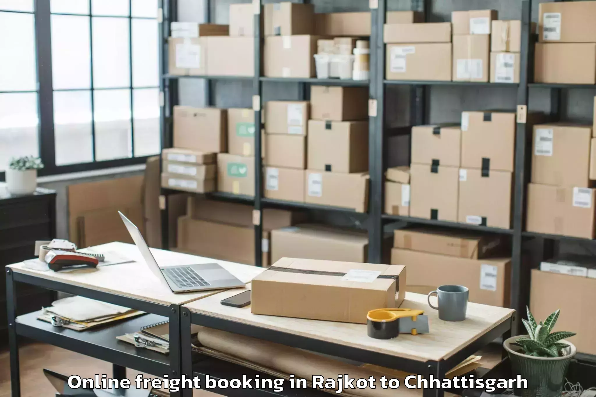 Easy Rajkot to Bhopalpattnam Online Freight Booking Booking